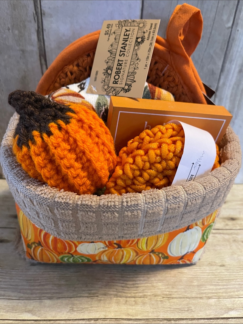10 Pc Pumpkin & Orange Bundle/Basket NWT Fall/Autumn Kitchen Bundle - Picture 15 of 15